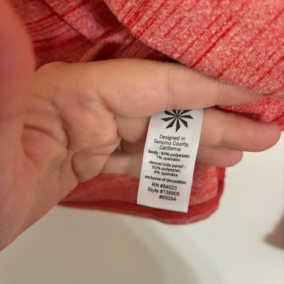 Athleta Womens Running Wild Half Zip Pullover Jacket Orange/Red Women's Size S - Picture 6 of 8